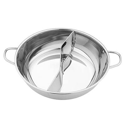 Stainless Steel Shabu Shabu Hot Pot with Divider Dual Sided Hot