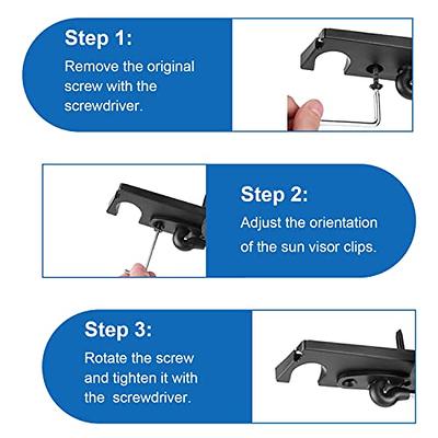 1 Set Sun Visor Repair Kit Left & Right Black Parts Fit For Jeep Wrangler  JK JKU
