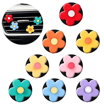 8 Pieces Daisy Flowers Air Vent Clips Car Freshener Clip Air Vent  Decorative Clip for Car Air Vent Decorations Accessories(White)