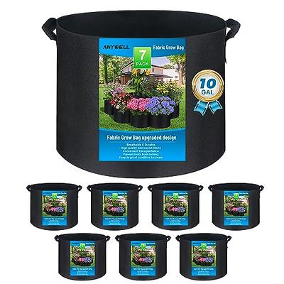 Mars Hydro 5-Pack 10Gallon Fabric Plant Grow Bag Black with Handles