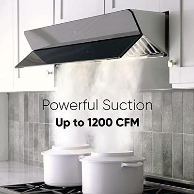 COSMO UMC30 Ducted Under Cabinet Stainless Steel Range Hood with 380 CFM,  Permanent Filters & LED Lights, 30 inch