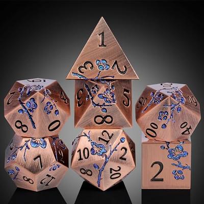 Haxtec Mini Dice Set with Copper Hollow D20 Necklace Dice Case Antique Tiny  Small Metal DND Dice Set D&D Keychain Portable 7PCS Dice Set - Yahoo  Shopping