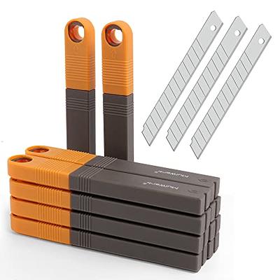 MulWark 12-Pack 18mm Utility Knife Multi-Purpose Box Cutter Retractable  with Smooth Mechanism for Cardboard, Cartons and Boxes, Sharp Snap Off  Razor