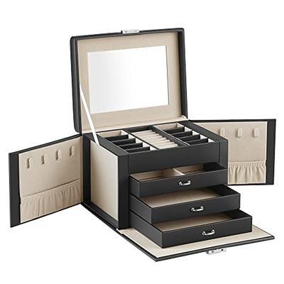 SONGMICS 4-Tier Jewelry Box, Lockable Jewelry Organizer with