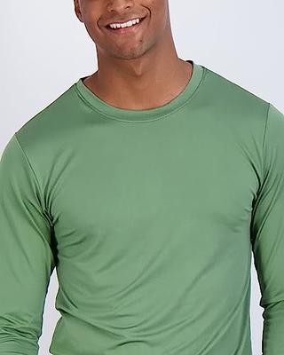 Real Essentials Mens Long Sleeve T-Shirt Fishing Swim Hiking Beach UV UPF  SPF Sun Protection