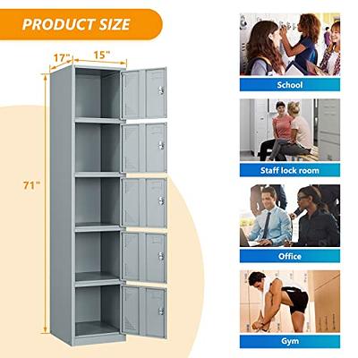 SISESOL Metal Locker Organizer for Work 66 Cabinets with Doors