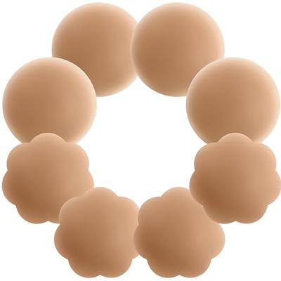 Nunibum 6 Pairs Nipple Covers Silicone Pasties for Women, Reusable  Nippleless Covers Invisible Adhesive Sticky Breast Petals Cream - Yahoo  Shopping