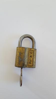 Vintage Circa 1970's Corbin Brass and Steel Padlock, Has One