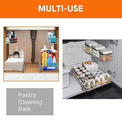 WelFurGeer Pull Out Cabinet Organizer, Pull Out Drawers for Kitchen Cabinets, Cabinet Organizers and Storage, Slide Out Cabinet Organizer for