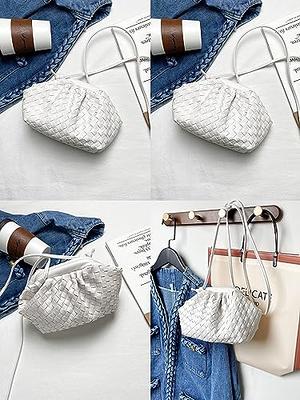Women Minimalist Ruched Bag Pouch Dumpling Crossbody Bag Cloud Handbag Soft  Clutch Purse Shoulder Bag