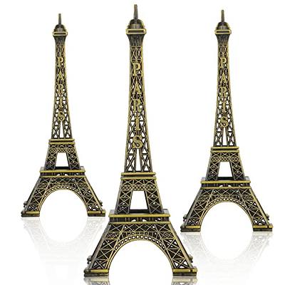 Shimeyao 3 Pcs Eiffel Tower Statue Decor Eiffel Tower Cake Topper