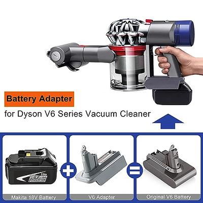 FcotMiue Battery Adapter for Dyson V6 Cleaner Converter for Makita 18V  Lithium Battery to Work with Dyson V6 Animal Absolute Motorhead Absolute  Fluffy Slim DC58 DC59 DC62 SV03 SV04 SV09(Adapter ONLY) 