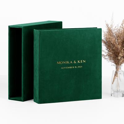 Photo Album With Sleeves For 4x6 Photos + Slipcase, Large Green Velvet Slip  in Up To 1000 & Slipcase - Yahoo Shopping