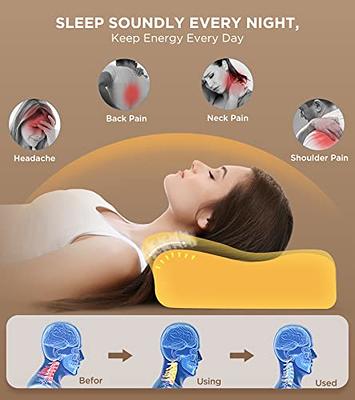 Cervical Pillow For Neck Pain Relief, Hollow Design Odorless Memory Foam  Pillows With Cooling Case, Adjustable Orthopedic Bed Pillow For Sleeping,  Con