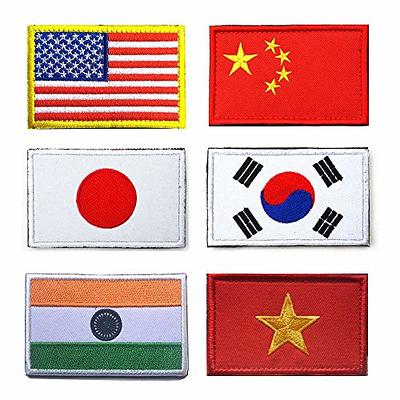 National Flag Tactical Patch, Antrix 6 Pack American Flag/China Flag/Japan  Flag/South Korea Flag/India Flag/Vietnam Flag Military Embroidered Hook and  Loop Border Flag Patches - Yahoo Shopping