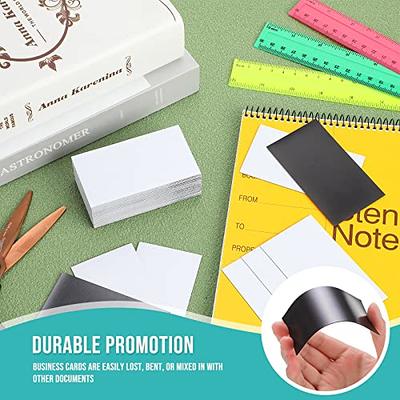 XFasten Self Adhesive Business Card Magnets, Pack of 100, Weatherproof Peel  and Stick Magnetic Business Cards