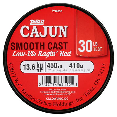 8# Test Zebco Monofilament Fishing Line, Low Memory and Stretch