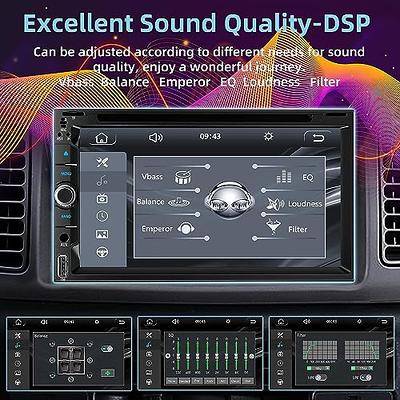 Double Din Car Stereo with CD/DVD Player, CarPlay & Android Auto