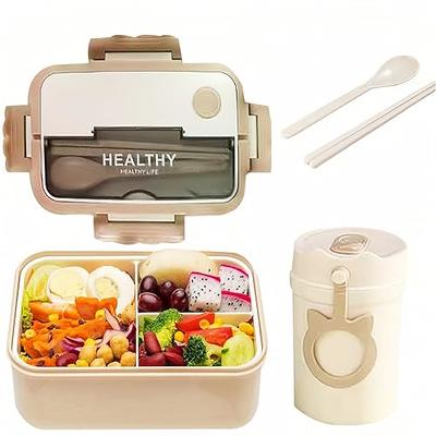 LunchBots Large Cinco Stainless Steel Lunch Container - Five Section Design  Holds a Variety of Foods - Metal Bento Box for Kids or Adults - Dishwasher  Safe - Stainless Lid - All Stainless 