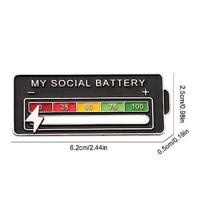 MKYOKO Social Battery Pin, A Week Sentiment Lapel Pin Slider with Point,  Interactive Mood Lapel Pin, Aesthetic Functional Lapel Pin Social Mood  Brooch for Clothing, 1 - Yahoo Shopping