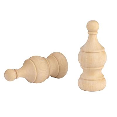 Crapapfert 2Pack Decorative Wood Finials 5.9 Tall x 2.4 Wide for Bed Post  Finials Curtain Rod Staircases DIY Crafts Unfinished Wooden Finials for  Indoor Use Home Deoration (Style2-5.9inch) - Yahoo Shopping