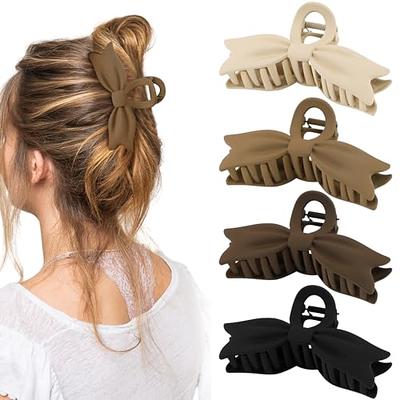 Temu 3pcs Crystal Hair Clips High Ponytail Holder Metal Rhinestone Hair Claw Clip, Hair Bows for Thick Hair Accessories for Girls Women Hair Clamps for