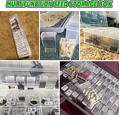 Seed Storage Box, Seeds Storage Organizer with Label Stickers