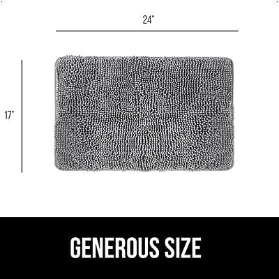 Lowest Price: Gorilla Grip Bath Rug 24x17, Thick Soft Absorbent  Chenille, Rubber Backing Quick Dry Microfiber Mats