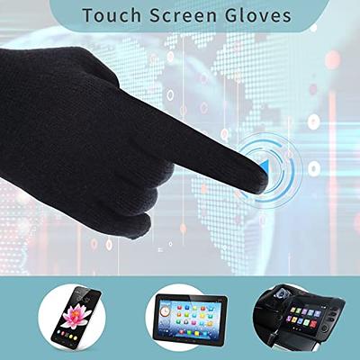 Winter Men Beanie Hat, Scarf, Touch Screen Gloves, 3 Pieces Winter