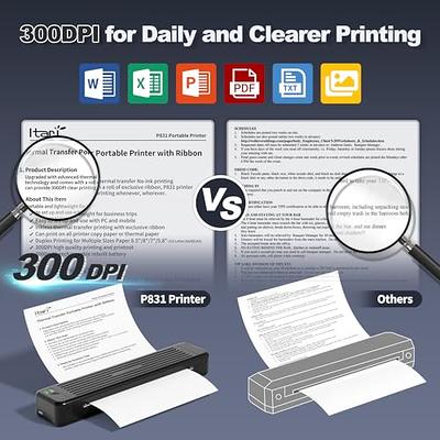 Portable A4 Paper Printer With Bluetooth And Wireless Inkless