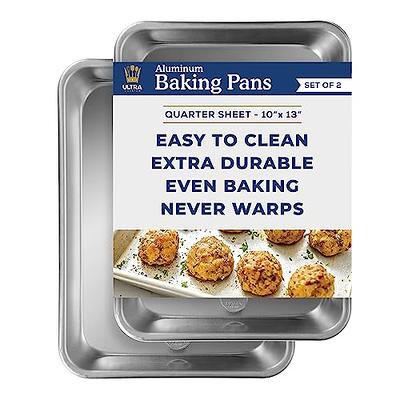 Cookie Sheets for Baking Nonstick - HONGBAKE Baking Sheet Pan Set of 3,  Half/Quarter/Jelly Roll Pan for Oven with Diamond Texture Pattern, 57%  Thicker