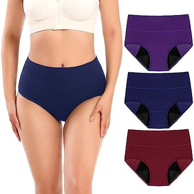 Molasus Incontinence Underwear for Women High Absorbency Period Leakproof  Cotton Underwear Heavy Flow Menstrual Protective Plus Size Panties Bladder Control  Briefs 3 Pack,Multicolor,XX-Large - Yahoo Shopping