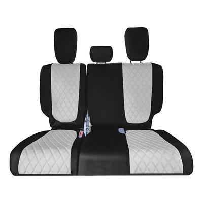 FH Group Automotive Seat Covers - Full Set Universal Fit - Gray Flat Cloth  - Car Truck SUV Interior Accessories