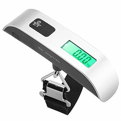 Travel Inspira 110lb Digital Luggage Scale with Overweight Alert, White Red