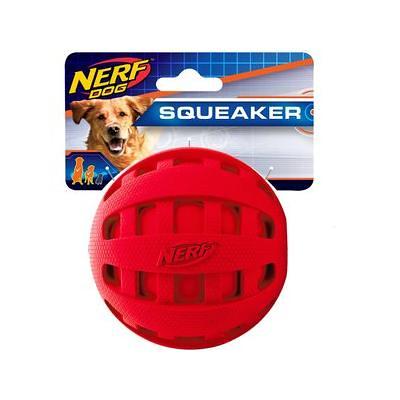 Nerf 2.7 Translucent Tpr 3-part Spike Led And Squeak Ball Dog Toy