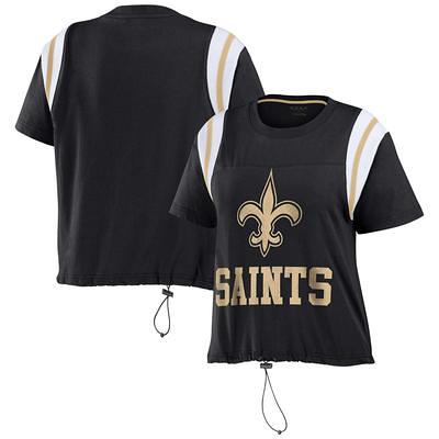 Women's WEAR by Erin Andrews Black New Orleans Saints Cinched Colorblock T- Shirt - Yahoo Shopping