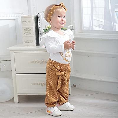 Renotemy Toddler Girl Winter Clothes Fall Spring Outfits Long Sleeve Ruffle  Top+Pants 3 PCS Cute Baby Girl Clothes 12-18 Months… - Yahoo Shopping