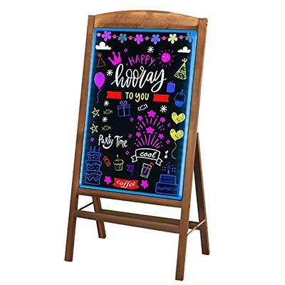 CELLANAN LED Message Writing Board, 16inch x 12inch Light Up Drawing Board Chalkboard Erasable Neon Doodle Flashing Sign with 10 Colors Markers for