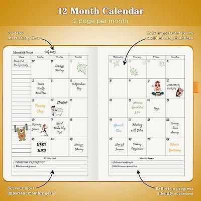 Action Publishing Undated Coloring Day Planner (8.5 x 11 inches) Large - Weekly & Monthly Organizer, Appointment Schedule, Goals and Notes