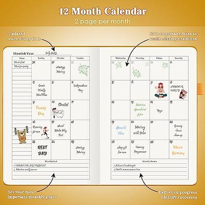 Agenda 2023 Daily Planner Goal Setting Undated Weekly Monthly Year