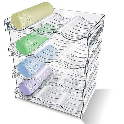  mDesign Plastic Kitchen Storage Organizer Bins for Pantry,  Fridge, or Freezer Organization - Cabinet Organizer Holder for Canned Food,  Soup Can, Soda or Water Bottle, Ligne Collection, Clear