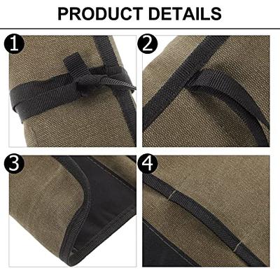 Roll up Tool Pouch, Wrench Roll up Bag Multi-purpose Canvas Tool Roll  Organizer Storage Bag 