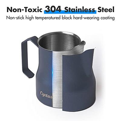 Stainless Steel Milk Frothing Jug - Blue (350ml)