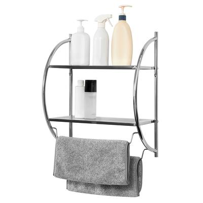 Mainstays Under the Sink Metal Storage Shelf, Satin Nickel 