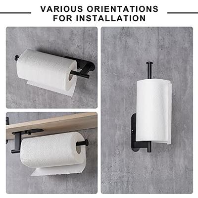 Paper Towel Holder - Self-Adhesive or Drilling, White Wall Mounted Paper  Towel Rack for Kitchen, SUS304 Stainless Steel Kitchen Roll Holder Under