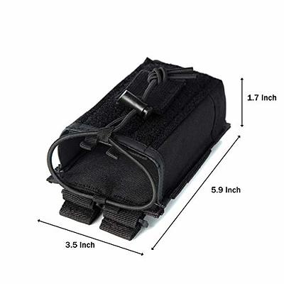 Tactical Radio Holder Radio Case Molle Radio Holster Military Heavy Duty  Radios Pouch Bag for Two Ways Walkie Talkies Adjustable Storage with 1 Pack