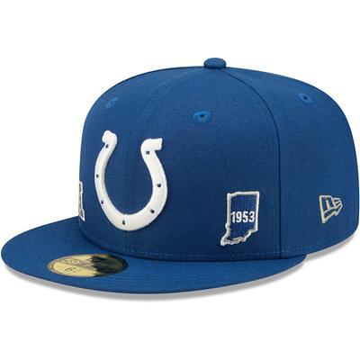 Indianapolis Colts Cream/Royal 2022 Sideline 39THIRTY Flex Hat