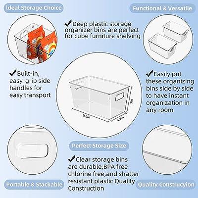 VOMOSI Large Clear Storage Bins with Lids - Stackable Pantry Organizer Bins  Perfect for Organizing Your Bathroom, Kitchen, Office, Cabinet,  Countertops, and Cupboard - Pack of 8