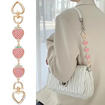 2 Pcs Strawberry Purse Strap Extender Gold Cute Bag Extender Chain  Strawberry Purse Chain Replacement Accessories Charms Decoration for Purse  Handbags Shoulder Bag (8.27 Inch, Heart Buckle) - Yahoo Shopping