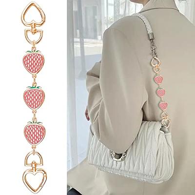 Bag Chain Strap Alloy Pearl Bag Strap Extender Handbag Replacement Metal  Buckle